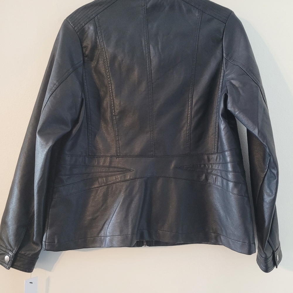 NWT Kohl's Apt.9 Faux Leather Jacket - Picture 2 of 5